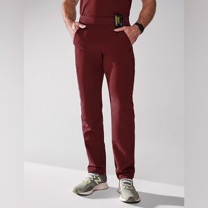 Figs Axim Scrub Men's Burgundy Pants (Size S)